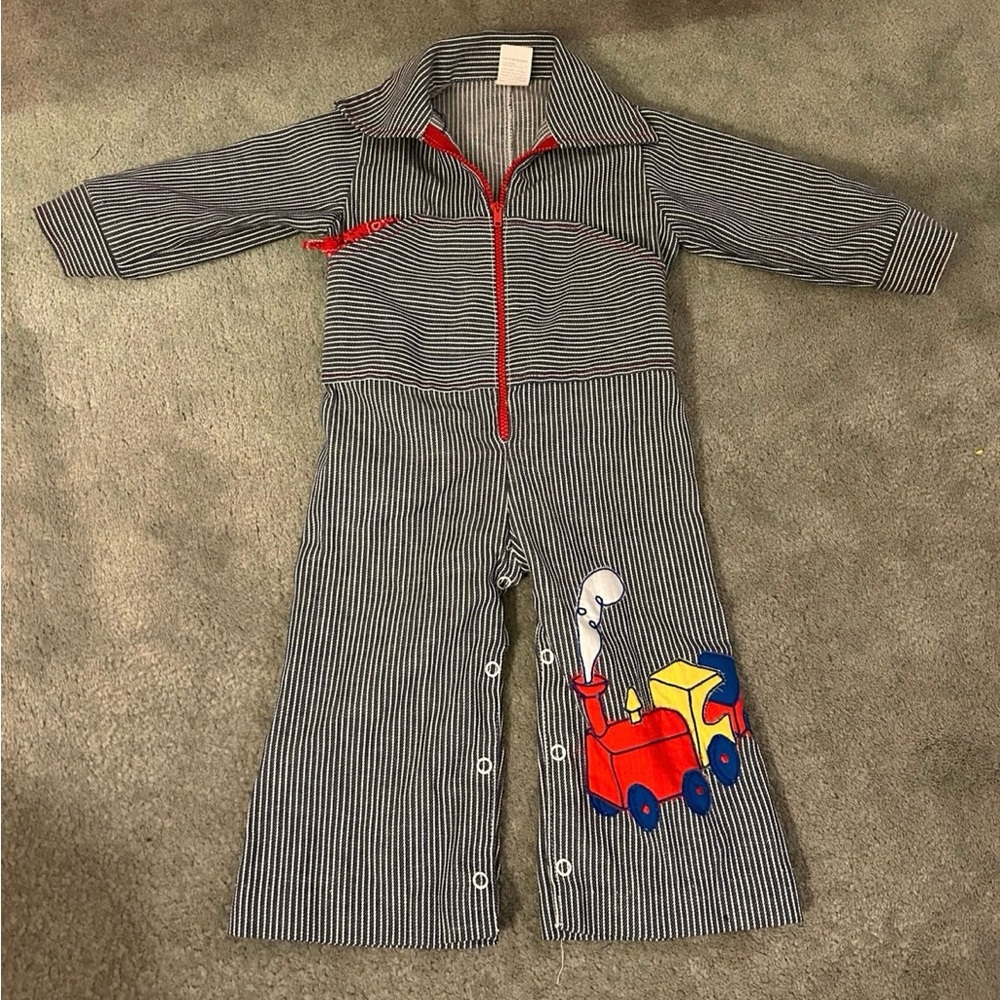 Vintage retro boys train jumper size 18 months